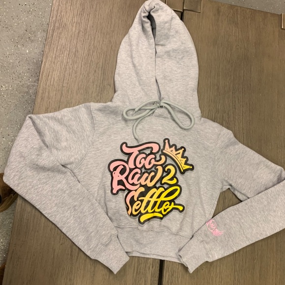 2 Raw 2 Settle Crop Hoodie - Picture 2 of 2